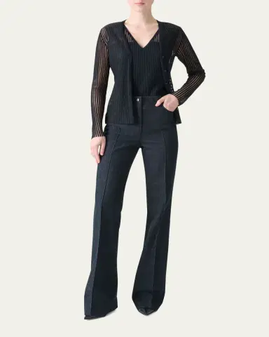 Akris Semi-Transparent Lined Knit Cardigan | Thumbnail 2 Akris Semi-Transparent Lined Knit Cardigan | Thumbnail 2