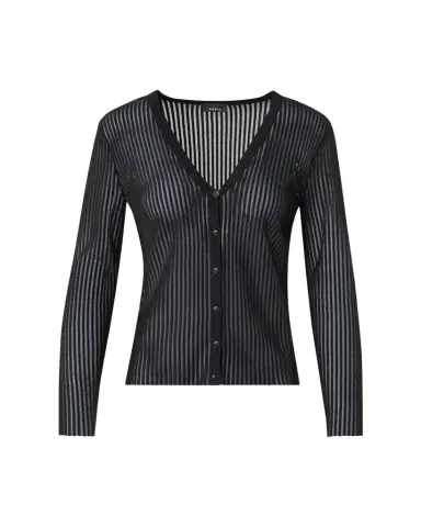 Akris Semi-Transparent Lined Knit Cardigan | Thumbnail 1 Akris Semi-Transparent Lined Knit Cardigan | Thumbnail 1