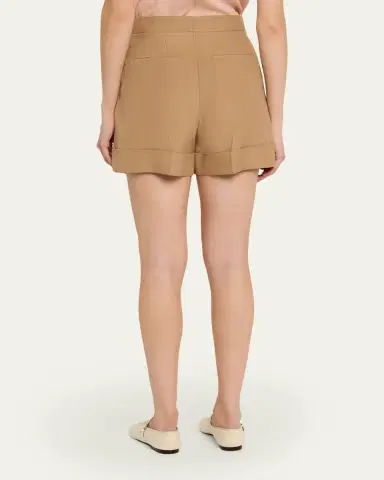 Valentino Garavani Pleated Linen Tailored Shorts | Thumbnail 3 Valentino Garavani Pleated Linen Tailored Shorts | Thumbnail 3