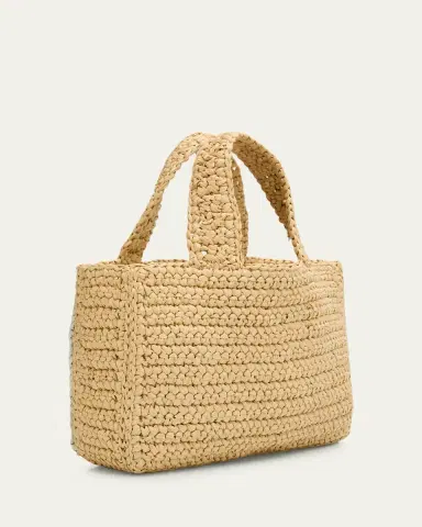 Valentino Garavani Small VLogo Viscose Raffia Tote Bag | Thumbnail 3 Valentino Garavani Small VLogo Viscose Raffia Tote Bag | Thumbnail 3