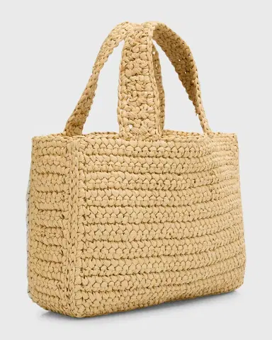 Valentino Garavani Small VLogo Viscose Raffia Tote Bag | Thumbnail 7 Valentino Garavani Small VLogo Viscose Raffia Tote Bag | Thumbnail 7