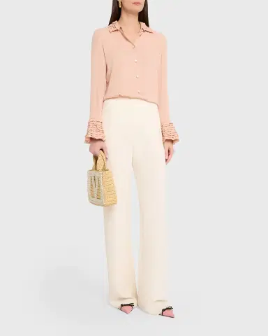 Valentino Garavani Small VLogo Viscose Raffia Tote Bag | Thumbnail 9 Valentino Garavani Small VLogo Viscose Raffia Tote Bag | Thumbnail 9