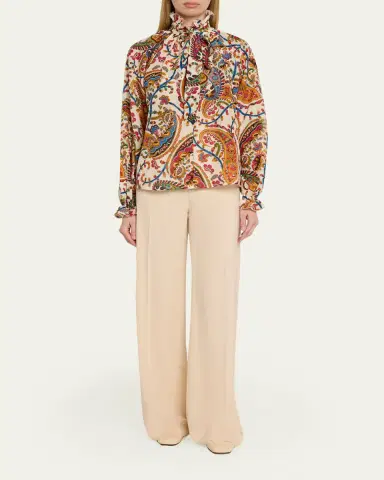 Etro Paisley Ruffle Long-Sleeve Blouse | Thumbnail 2 Etro Paisley Ruffle Long-Sleeve Blouse | Thumbnail 2