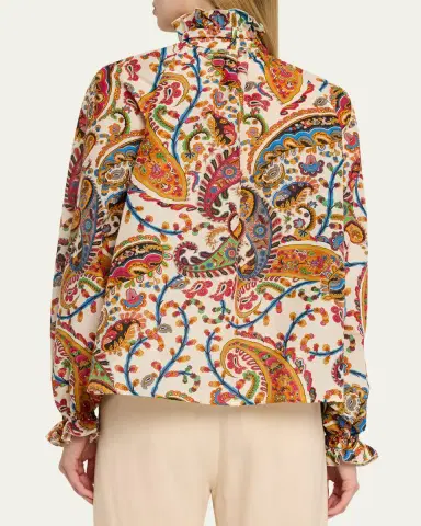 Etro Paisley Ruffle Long-Sleeve Blouse | Thumbnail 3 Etro Paisley Ruffle Long-Sleeve Blouse | Thumbnail 3