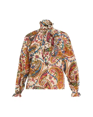 Etro Paisley Ruffle Long-Sleeve Blouse | Thumbnail 1 Etro Paisley Ruffle Long-Sleeve Blouse | Thumbnail 1
