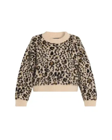 Nili Lotan Zamira Leopard Cashmere Crewneck Sweater | Thumbnail 1