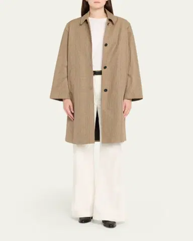 Nili Lotan Watson Check Cotton Duster Coat | Thumbnail 2 Nili Lotan Watson Check Cotton Duster Coat | Thumbnail 2