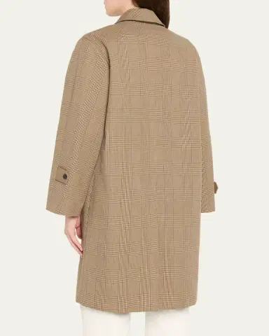Nili Lotan Watson Check Cotton Duster Coat | Thumbnail 3 Nili Lotan Watson Check Cotton Duster Coat | Thumbnail 3