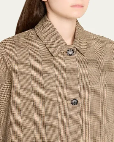 Nili Lotan Watson Check Cotton Duster Coat | Thumbnail 5 Nili Lotan Watson Check Cotton Duster Coat | Thumbnail 5
