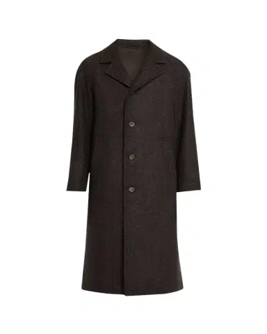 Anderson & Sheppard Men's Herringbone Wool Overcoat | Thumbnail 1 Anderson & Sheppard Men's Herringbone Wool Overcoat | Thumbnail 1