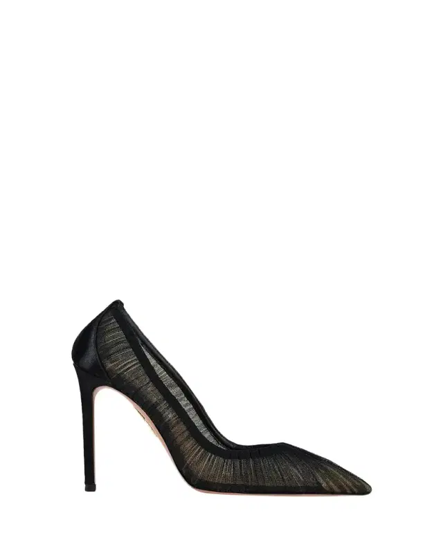 Aquazzura 105mm Voile Tulle Pointed-Toe Pumps