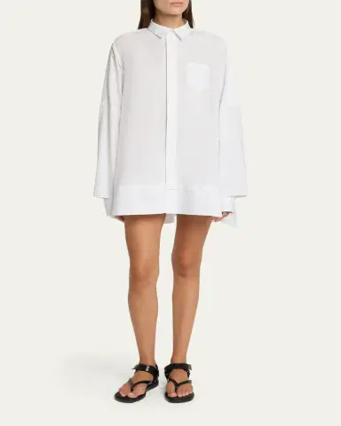 sacai Striped Poplin Oversized Button-Down Shirt | Thumbnail 2 sacai Striped Poplin Oversized Button-Down Shirt | Thumbnail 2