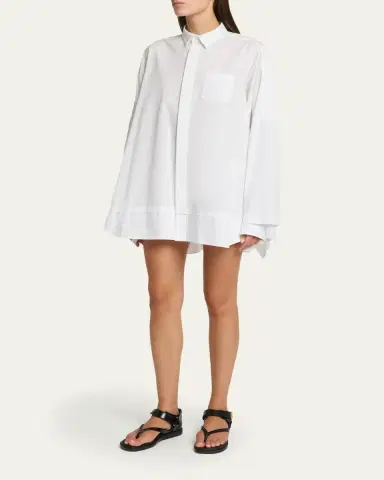 sacai Striped Poplin Oversized Button-Down Shirt | Thumbnail 4 sacai Striped Poplin Oversized Button-Down Shirt | Thumbnail 4