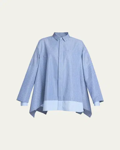 sacai Striped Poplin Oversized Button-Down Shirt | Thumbnail 6 sacai Striped Poplin Oversized Button-Down Shirt | Thumbnail 6