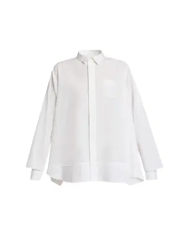 sacai Striped Poplin Oversized Button-Down Shirt | Thumbnail 1 sacai Striped Poplin Oversized Button-Down Shirt | Thumbnail 1