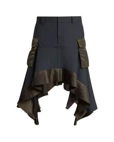 SACAI Mixed-Media Handkerchief Midi Cargo Skirt | Thumbnail 1 SACAI Mixed-Media Handkerchief Midi Cargo Skirt | Thumbnail 1