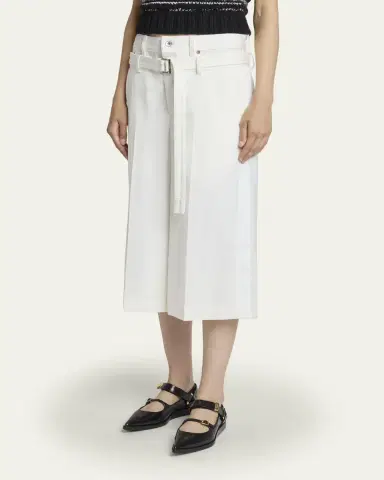 sacai Denim Dual-Waistband Straight-Leg Crop Suiting Pants | Thumbnail 4 sacai Denim Dual-Waistband Straight-Leg Crop Suiting Pants | Thumbnail 4