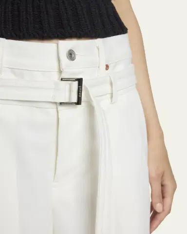 sacai Denim Dual-Waistband Straight-Leg Crop Suiting Pants | Thumbnail 5 sacai Denim Dual-Waistband Straight-Leg Crop Suiting Pants | Thumbnail 5