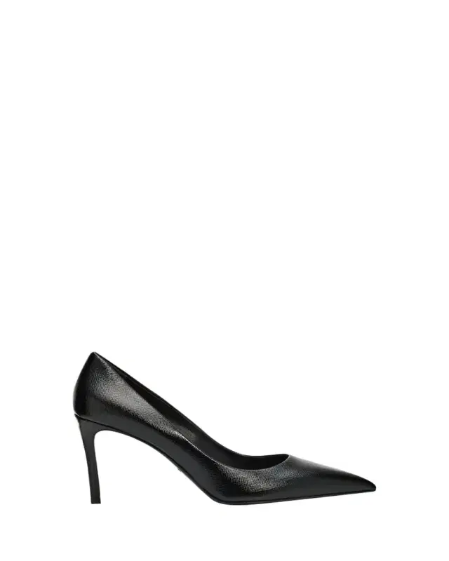 85mm Vernice Saffiano Leather Pumps