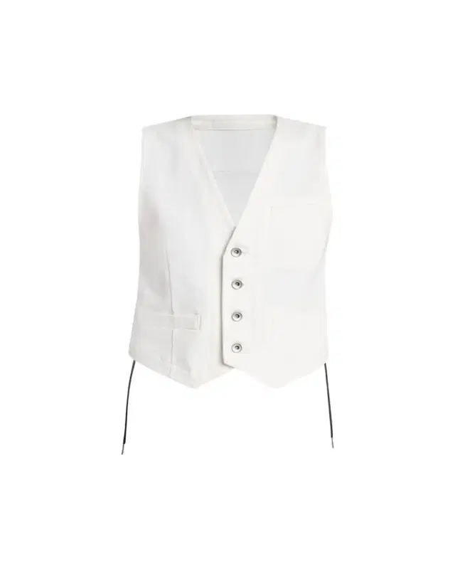 sacai Mixed-Media Denim Vest