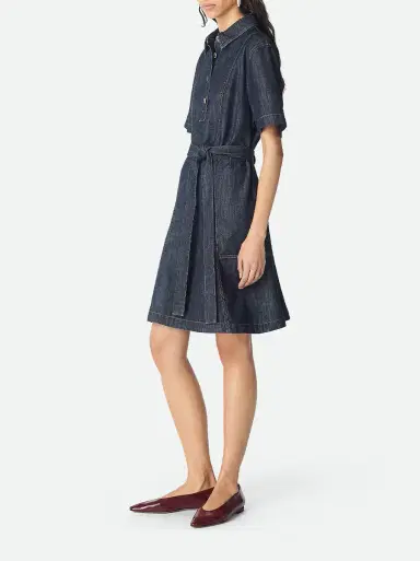 Bottega Veneta Indigo Denim Mini Dress | Thumbnail 2