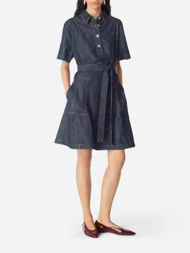 Bottega Veneta Indigo Denim Mini Dress | Thumbnail 1
