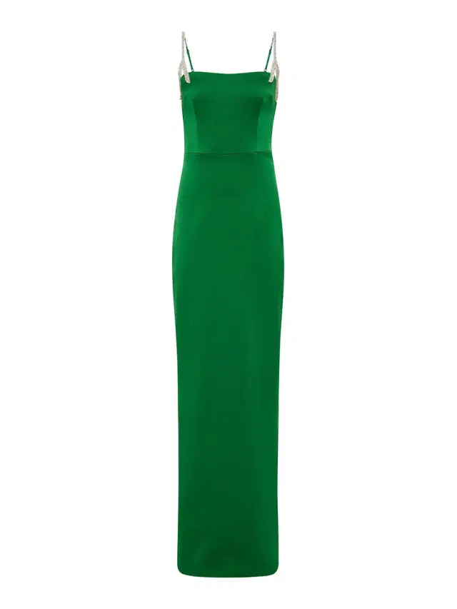 Leora Satin Embellished Gown