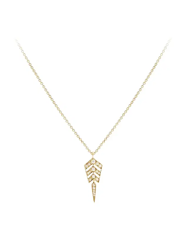 Yellow Gold and Diamond Stairway S Necklace