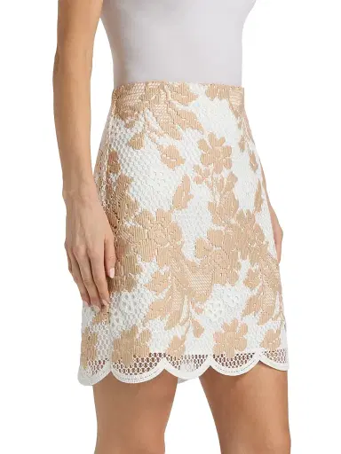 Ungaro Women's Hunter Floral Lace Miniskirt - Natural Multi - Size 12 | Thumbnail 4 Ungaro Women's Hunter Floral Lace Miniskirt - Natural Multi - Size 12 | Thumbnail 4