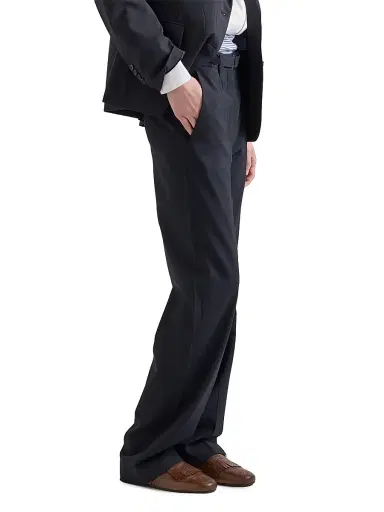Prada Women's Wool Pants - Blue - Size 12 | Thumbnail 4 Prada Women's Wool Pants - Blue - Size 12 | Thumbnail 4