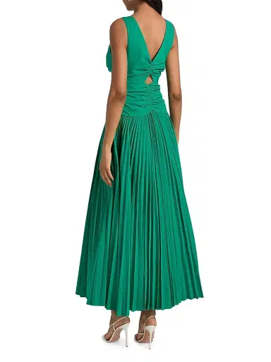 Simkhai Women's Vivianne Center Twist Midi-Dress - Kelly Green - Size 2 | Thumbnail 5 Simkhai Women's Vivianne Center Twist Midi-Dress - Kelly Green - Size 2 | Thumbnail 5
