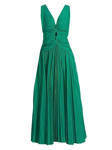 Simkhai Women's Vivianne Center Twist Midi-Dress - Kelly Green - Size 2 | Thumbnail 1 Simkhai Women's Vivianne Center Twist Midi-Dress - Kelly Green - Size 2 | Thumbnail 1