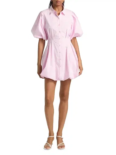 Simkhai Women's Cleo Balloon Pintuck Minidress | Thumbnail 2 Simkhai Women's Cleo Balloon Pintuck Minidress | Thumbnail 2