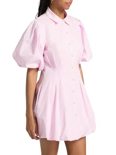 Simkhai Women's Cleo Balloon Pintuck Minidress | Thumbnail 4 Simkhai Women's Cleo Balloon Pintuck Minidress | Thumbnail 4