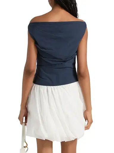 Simkhai Women's Salina Two-Tone Off-The-Shoulder Bubble Minidress - Midnight Multi - Size 4 | Thumbnail 5 Simkhai Women's Salina Two-Tone Off-The-Shoulder Bubble Minidress - Midnight Multi - Size 4 | Thumbnail 5