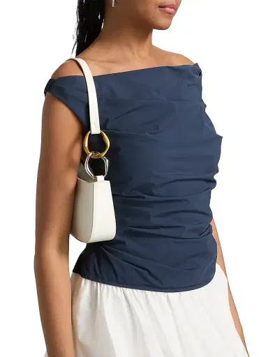 Simkhai Women's Salina Two-Tone Off-The-Shoulder Bubble Minidress - Midnight Multi - Size 4 | Thumbnail 6 Simkhai Women's Salina Two-Tone Off-The-Shoulder Bubble Minidress - Midnight Multi - Size 4 | Thumbnail 6