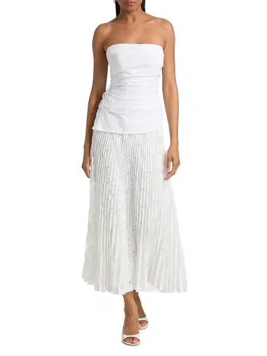 Simkhai Women's Annalise Lace Strapless Midi-Dress - Ivory - Size 2 | Thumbnail 2 Simkhai Women's Annalise Lace Strapless Midi-Dress - Ivory - Size 2 | Thumbnail 2