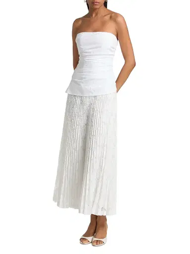 Simkhai Women's Annalise Lace Strapless Midi-Dress - Ivory - Size 2 | Thumbnail 3 Simkhai Women's Annalise Lace Strapless Midi-Dress - Ivory - Size 2 | Thumbnail 3