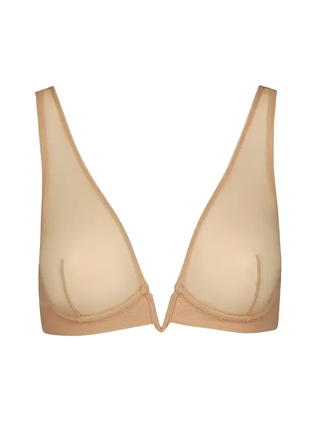 Women's Chic Mesh Underwire Bra - Beige