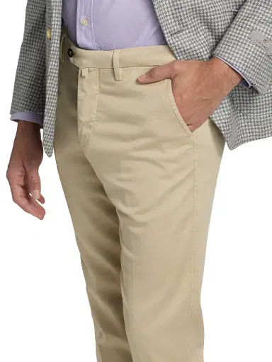 Sartorio Napoli Men's Flat-Front Trousers - Beige - Size 40 | Thumbnail 6 Sartorio Napoli Men's Flat-Front Trousers - Beige - Size 40 | Thumbnail 6