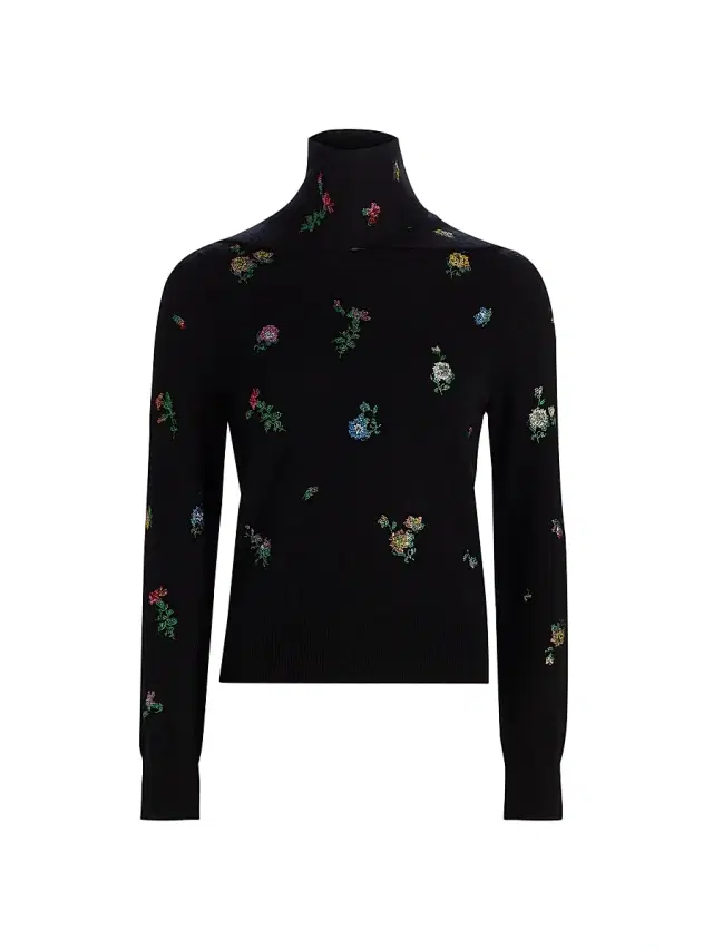 Libertine Women's Joy And Mirth Embroidered Cashmere Sweater - Black