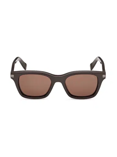 Zegna Men's 54MM Square Sunglasses - Brown | Thumbnail 2 Zegna Men's 54MM Square Sunglasses - Brown | Thumbnail 2