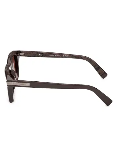 Zegna Men's 54MM Square Sunglasses - Brown | Thumbnail 3 Zegna Men's 54MM Square Sunglasses - Brown | Thumbnail 3