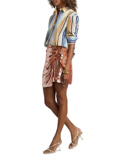 Toccin Women's Dawson Sequin Sarong-Style Miniskirt - Spritz | Thumbnail 2