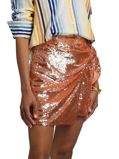 Toccin Women's Dawson Sequin Sarong-Style Miniskirt - Spritz | Thumbnail 4