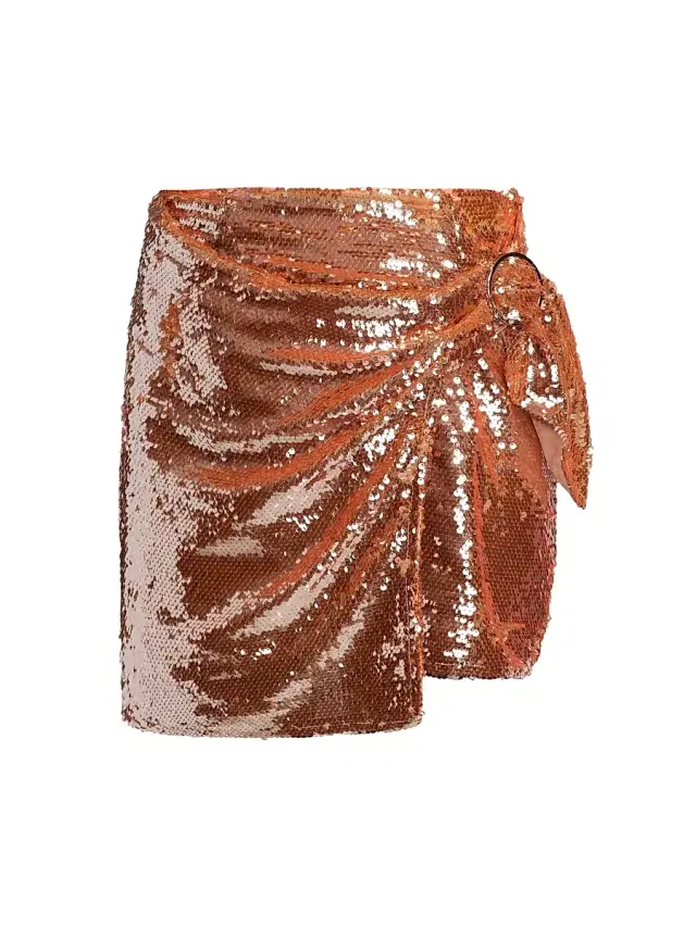 Toccin Women's Dawson Sequin Sarong-Style Miniskirt - Spritz