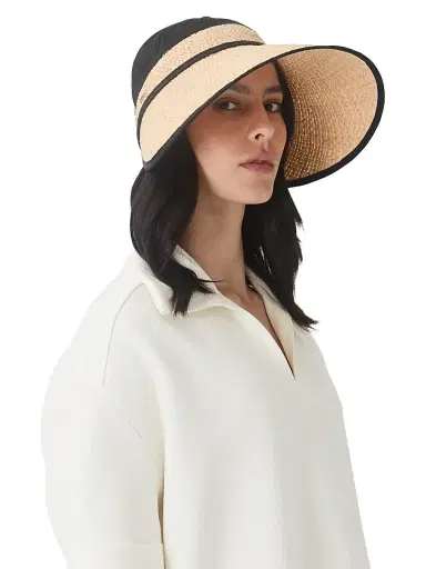 Eugenia Kim Women's Cruise Trixie Raffia Visor - Natural | Thumbnail 2