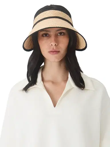 Eugenia Kim Women's Cruise Trixie Raffia Visor - Natural | Thumbnail 3