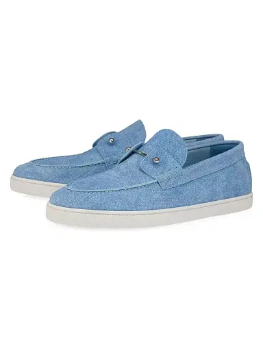 Christian Louboutin Men's Chambeli Boat Shoes - Ceruleo | Thumbnail 2 Christian Louboutin Men's Chambeli Boat Shoes - Ceruleo | Thumbnail 2