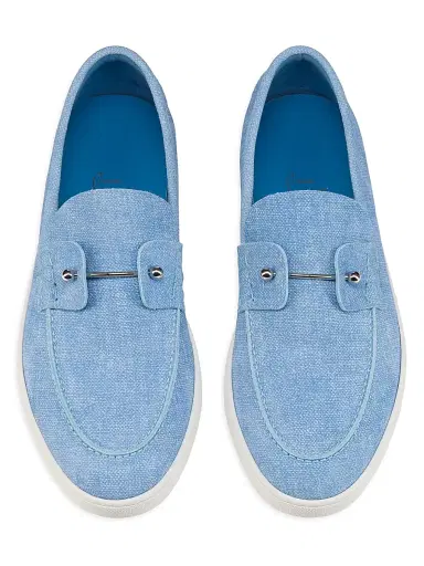 Christian Louboutin Men's Chambeli Boat Shoes - Ceruleo | Thumbnail 4 Christian Louboutin Men's Chambeli Boat Shoes - Ceruleo | Thumbnail 4